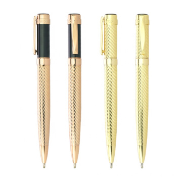 Valinpen China Lieferant Großhandel kostenlose Tinte Luxus Golden Color Metal Ball Pen mit kundenspezifischem Logo